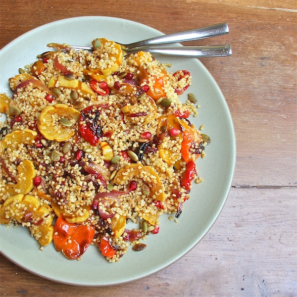 Roasted Squash with Pomegranate and Pepitas Tossed in Quinoa : The Wimpy Vegetarian