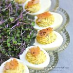 deviled eggs with smoke trout, horseradish, for a picnic, recipe, easy entertaining