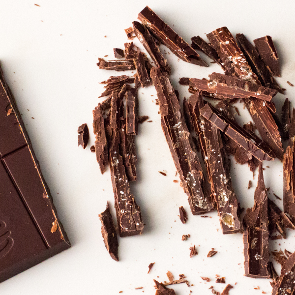 Shards of Chocolate with Ginger Pieces