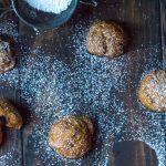 Spiced cookies made with persimmon and dotted with dried figs for the holidays. High altitude instructions included.