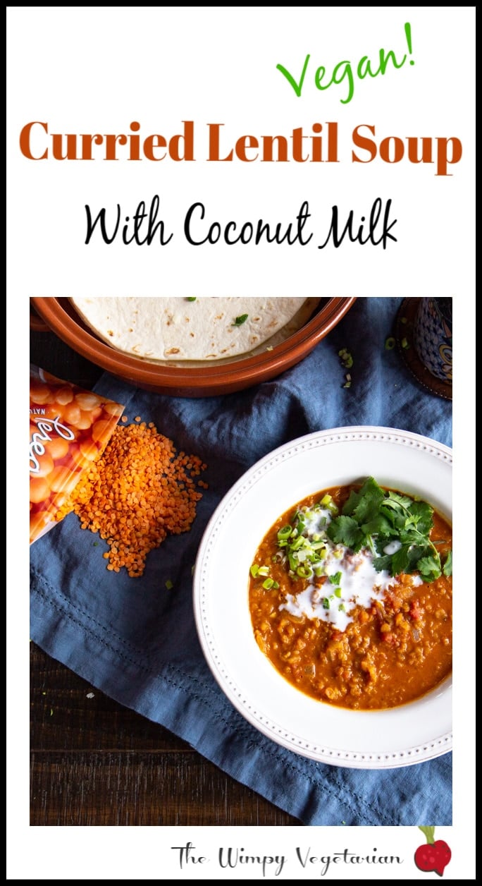 Curried Lentil Soup made in the Instant Pot in 30 minutes!