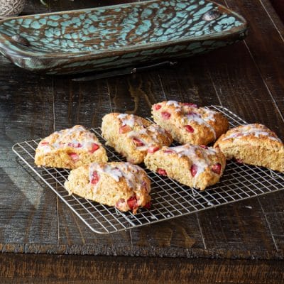 Tips for making and storing perfectly shaped, gorgeous scones with a crumbly texture. Instructions include baking at sea level and high altitude baking.
