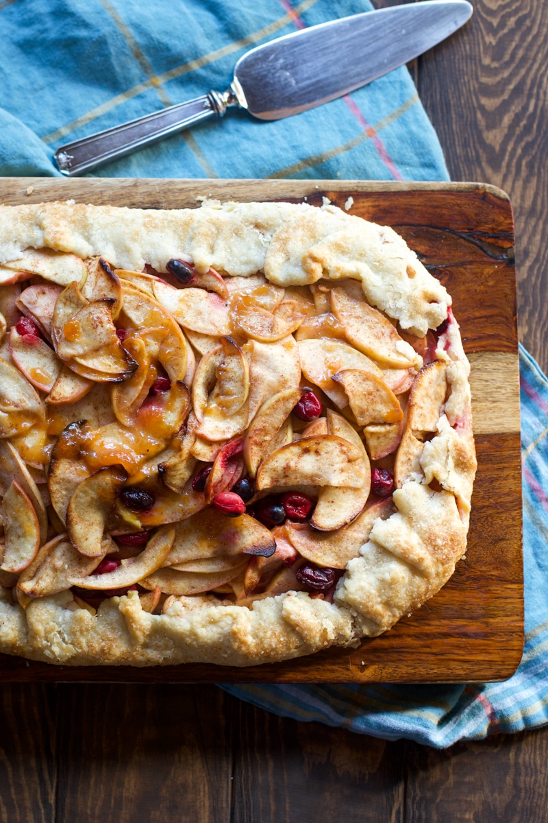 apple galette with cranberries
